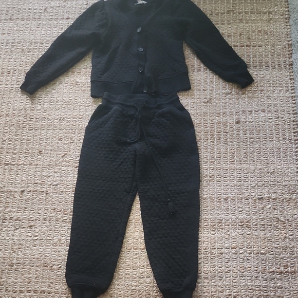 Time and Tru Black Quilted Jumpsuit - Picture 1 of 7